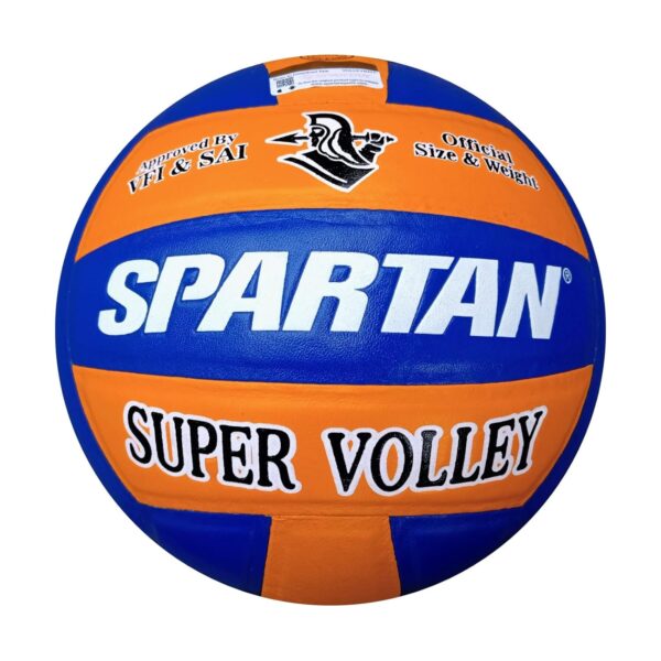 SPARTAN Approved by VFI Super Volley Leather Volleyball - Size 4, Yellow